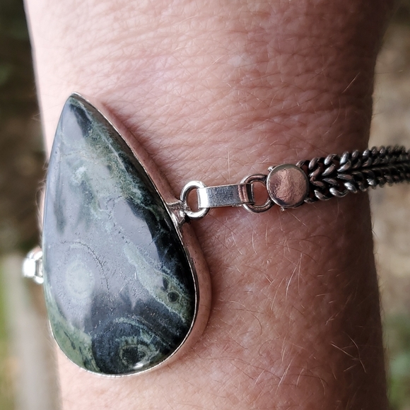 New Kambaba Jasper 925 Silver Bracelet. - Picture 13 of 15